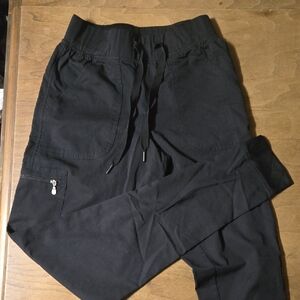 Women's Black Drawstring Jogger Scrub Pants